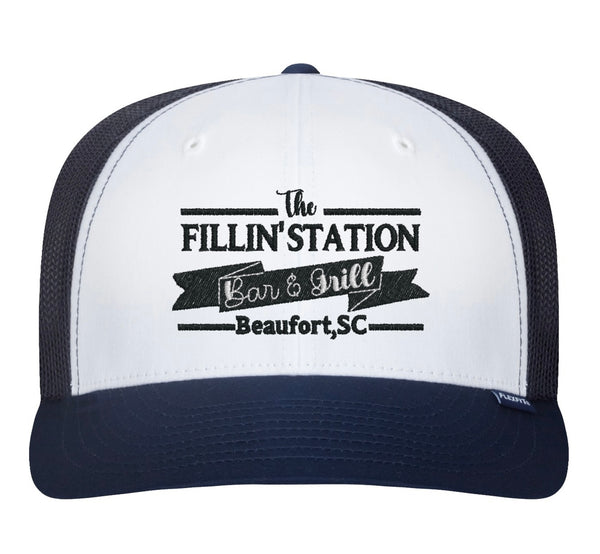 The Fillin’ Station Trucker Hat – Navy & White
